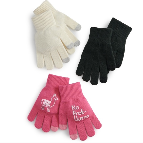 So Cold Weather Graphic 3PK Tech Glove NO PROB - LLAMA. - Picture 1 of 6